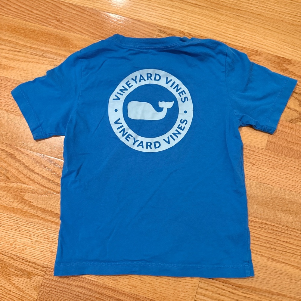 Vineyard Vines Bright Blue Tee with Whale Logo